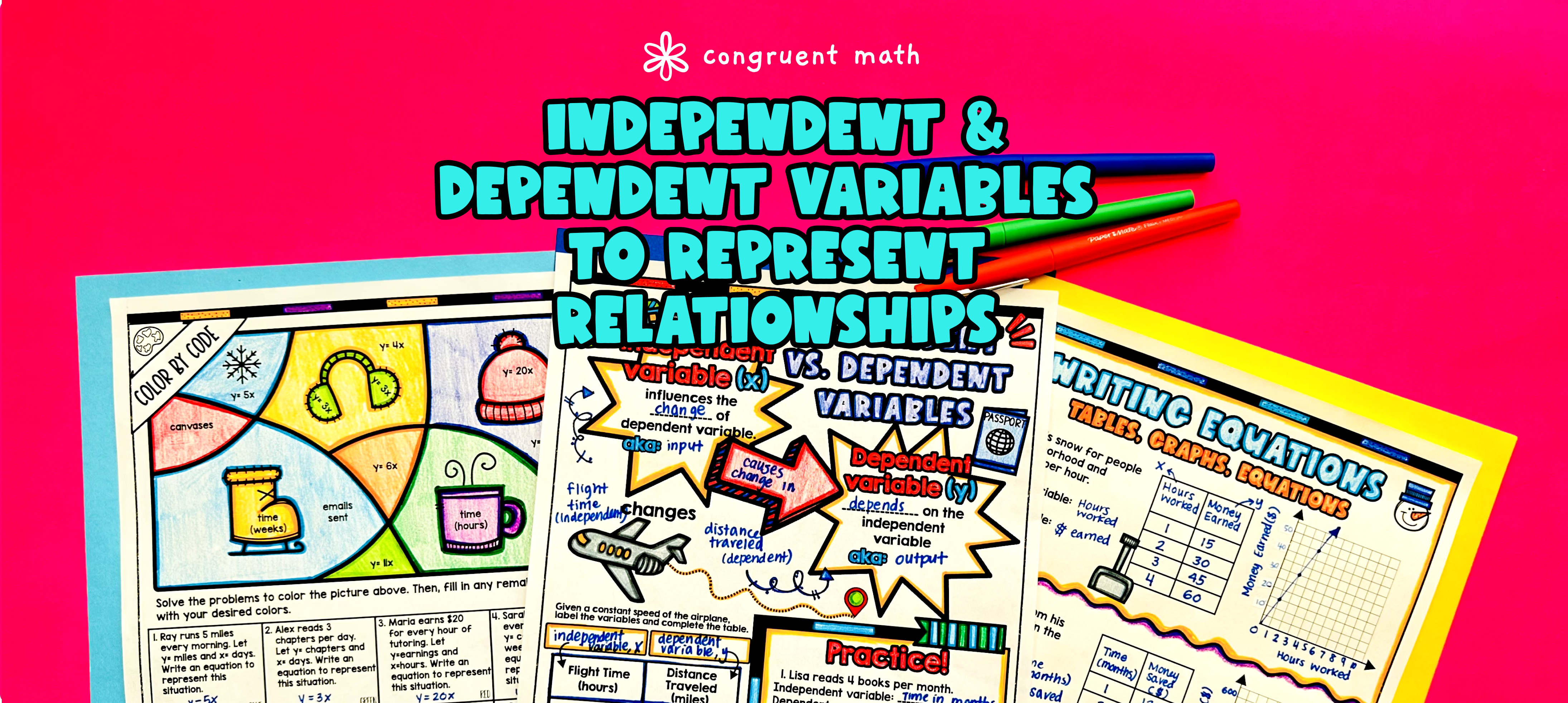 Representing Quantitative Relationships Independent and Dependent Variables 